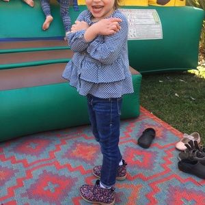 Zara Baby Girl Navy Gingham shirt